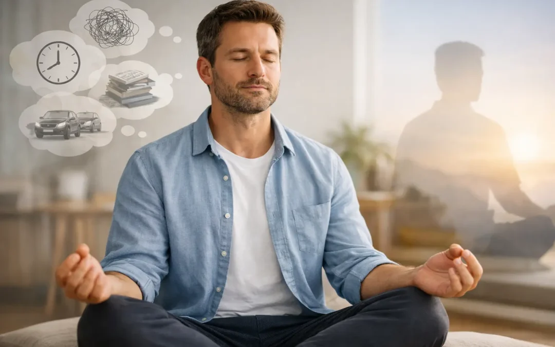 Meditation gegen Gedankenkreisen lernen in 5 Schritten